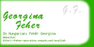 georgina feher business card